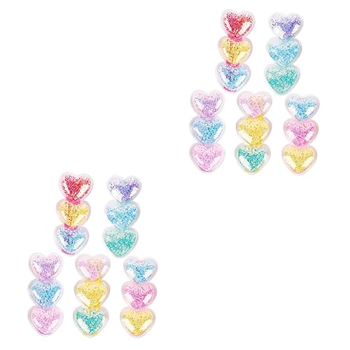 minkissy 10 Stk Liebesfluss-sofa-clip Herzform-clips Neujahrsgeschenke Herzclips Foto-requisiten Für Den Valentinstag Funkelnde Transparente Haarspangen Kopfbedeckung Plastik Baby Kleinkind von minkissy