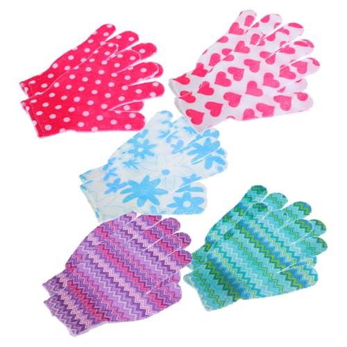 minkissy Polyester Bad Handschuhe Bad Handtuch 10 Stücke Set Dusche Wischen Dusche Handschuh Reiniger Versorgung von minkissy