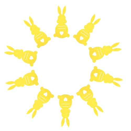 minkissy 10 Stück Hasenwechselhalter Kaninchenbestecktaschen Hasen-Besteckhaltertasche Silberbesteckhalter in Kaninchenform Hasenbesteckhalter Hasen-Utensilienhülle aus Filz Tuch Yellow minkissy 10 Stück Hasenwechselhalter Kaninchenbestecktaschen Hasen-Besteckhaltertasche Silberbesteckhalter in Kaninchenform Hasenbesteckhalter Hasen-Utensilienhülle aus Filz Tuch Yellow von minkissy