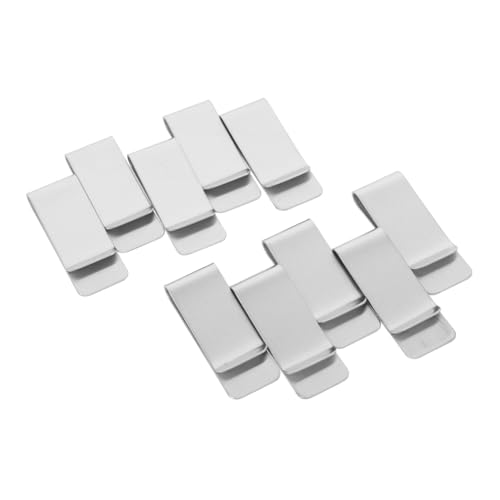 minkissy 10stücke Edelstahl Geldklammer Metall Kartenhalter Kompakter Geldhalter Für Stifte Karten Bargeld Minimalismus Organisation Für Notizbuch Journal Planer Ticket von minkissy