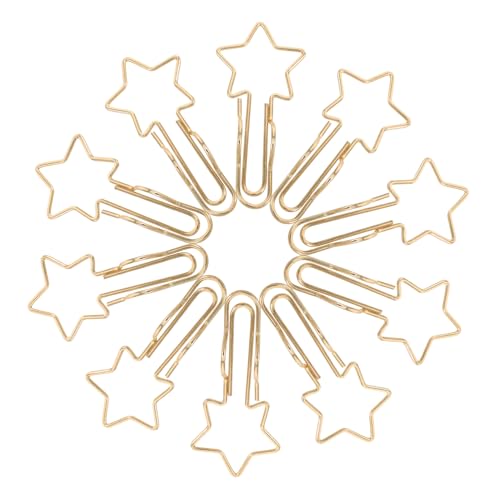 minkissy 10 Stück Metallstifthalter Sternform Multifunktionale Büroklammern und Notizbuch Organizer für Schule und Büro Kreative Eisenkunst Designs für Dokumente und Fotos von minkissy