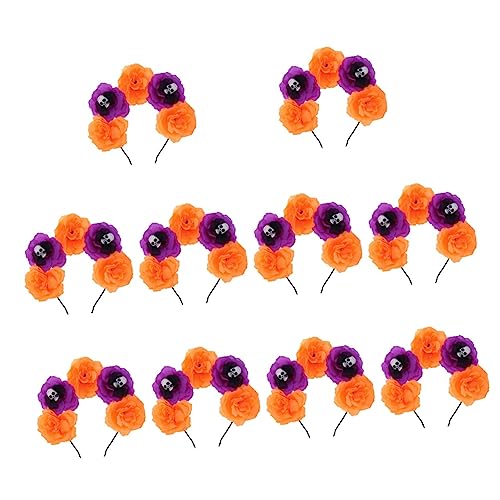 minkissy 10st Halloween-haar-accessoire Tag Der Toten Stirnband Halloween-haarreifen Stirnbänder Für Halloween-kostüme Halloween Mexikanisches Stirnband Blumenkostüm Künstliche Rosen von minkissy