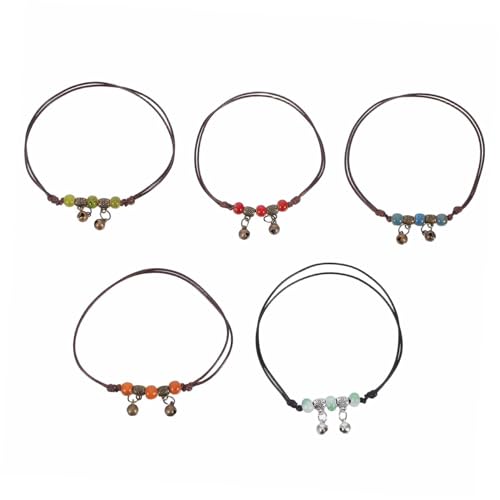 minkissy 10 Stück Teiliges Boho Fußkettchen aus Handgefertigten Verstellbaren Keramikperlen für Frauen und Mädchen Farbige Langlebige Schmuckstücke Accessoire für Sommer Strandurlaub und von minkissy