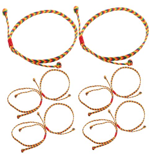 minkissy 10 Stück Teiliges Bunte Handgefertigte Verstellbare Geflochtene Armbänder Damen Ethno Stil Langlebig Komfortabel Boho Fußkettchen Sommer Strand Party Schmuck von minkissy