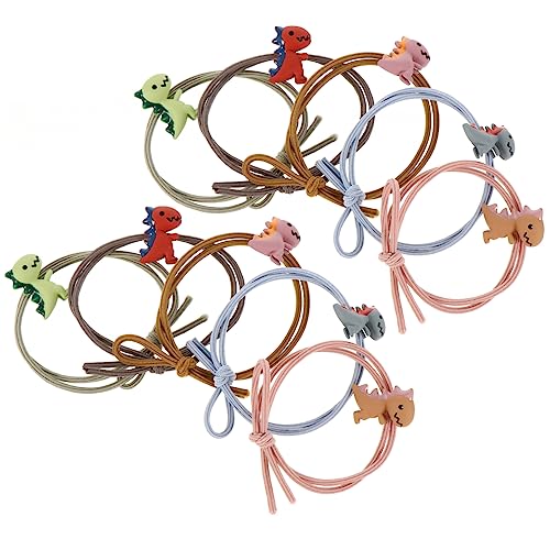 minkissy 10 Stück Teiliges Elastische Dinosaurier Haargummis für Mädchen Hautfreundlich Dehnbar und Strapazierfähig Niedliches Cartoon Design als für Festliche Anlässe von minkissy