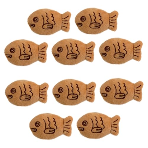 minkissy 10 Stück Teiliges Kleine Plüsch Snapper Broschen Cartoonartig Gestaltete Fisch Anstecker Elegantes Accessoire für Jacken Pullover Taschen und Vielseitige Outfits Modisch und von minkissy