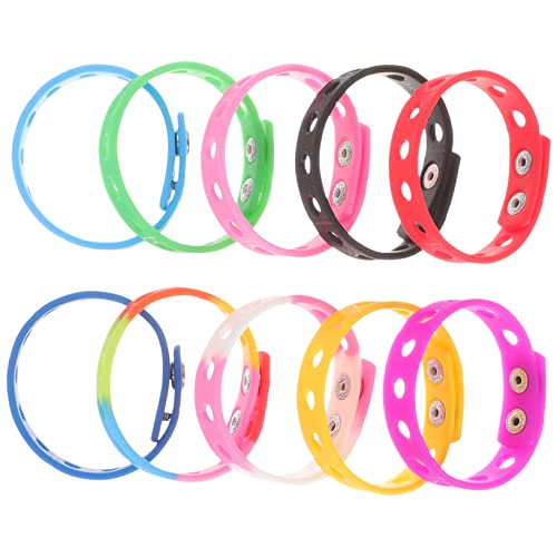 minkissy 10 Stück Teiliges Set Bunte Silikonarmbänder für Verstellbar für Partys DIY Bastelprojekte Spielpreise und Unterhaltung von minkissy