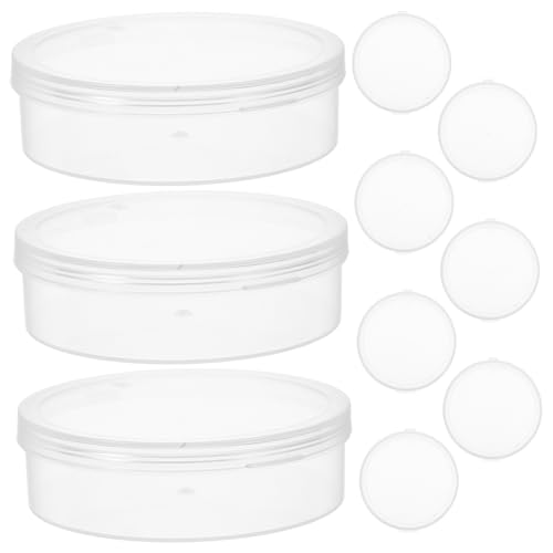 minkissy 10 Stück Teiliges Transparenter Runder Make Up Schwamm Aufbewahrungsbox Tragbarer Puff Organizer Kompakte Kosmetikdose zum Schutz und Transport von Schwämmen und Kleinen von minkissy