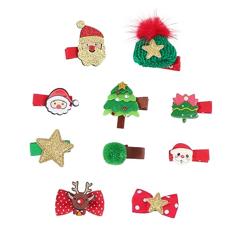 minkissy 10stücke Pack Weihnachts Junge Mädchen Haarnadeln Cartoon Glocken Serie Haarclips Festival Haaraccessoires von minkissy
