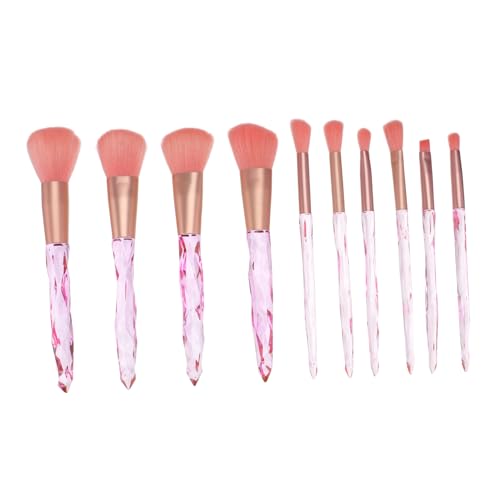 minkissy 10stücke Teiliges Pinselset Für Make-up Puder Eyeliner Und Blush-pinsel Für Tägliche Und Professionelle Anwendungen Mit Kristallgriff von minkissy