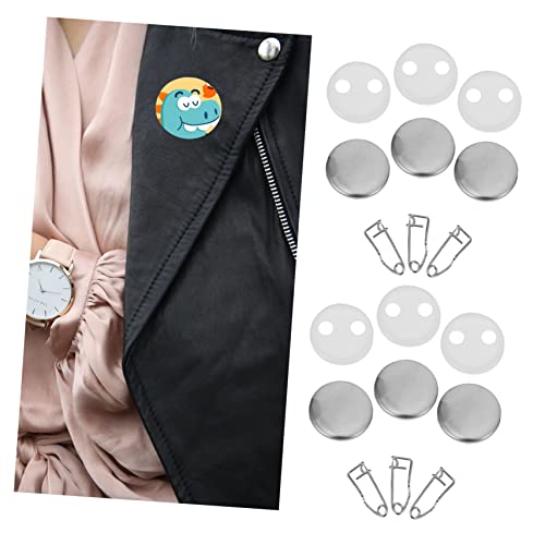 minkissy 100 Sätze Blank Button Badge Parts DIY Badge Craft Zubehör für Kleidung Schuhe Hüte Transparente Wasserfeste Folie Vielseitig Verwendbar Selbermachen von minkissy