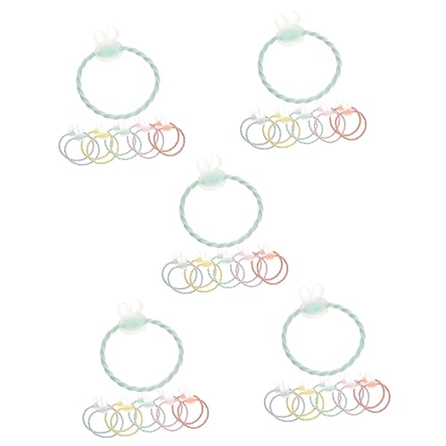 minkissy 100 Stk Haargummis Für Kinder Süßes Haarseil Haargummis Für Kleinkinder Hasenhaarseile Haarband Pferdeschwanzband Stretch-haargummi Haarseil Dehnen Elastisch Mädchen Armband von minkissy