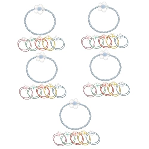 minkissy 100 Stk Haargummi Einfädeln Elastisches Haarseil Elastische Haarbänder Elastischer Pferdeschwanzhalter Blumenhaarseile Geflochtene Pferdeschwanzhalter Weben Armband Mädchen von minkissy