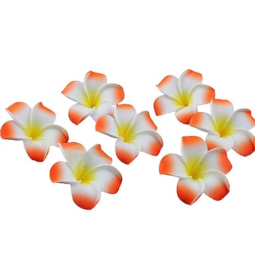 100st Hawaiianische Blumen Für Haare Echte Plumeria-note Plumeria-blüten Plumeria-schmuck Hawaiianische Haarspange 6cm Künstliche Schaumblumen Hochzeit Bankett Styling-clip von minkissy