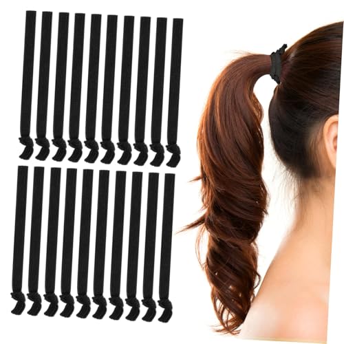 minkissy 100 Stück Elastische Haargummis Rutschfestes Haarband Für Dickes Haar Sanft Zum Haar Knitterfreies Design Für Frauen Und Männer Haargummi in Schwarz von minkissy