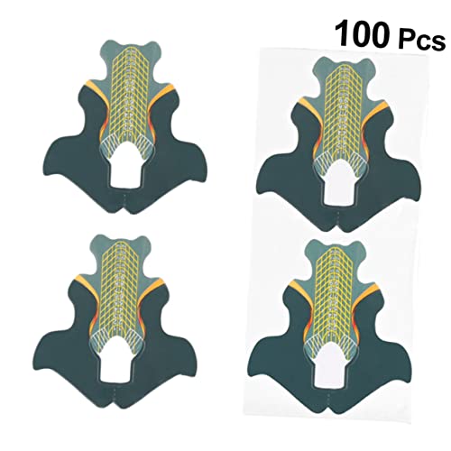 minkissy 100stücke Fishtail Nagelverlängerungs-aufbewahrungstrays Grüne -nagelkunst-sticker Diy Maniküre Zubehör Für Salon Und Heimgebrauch von minkissy