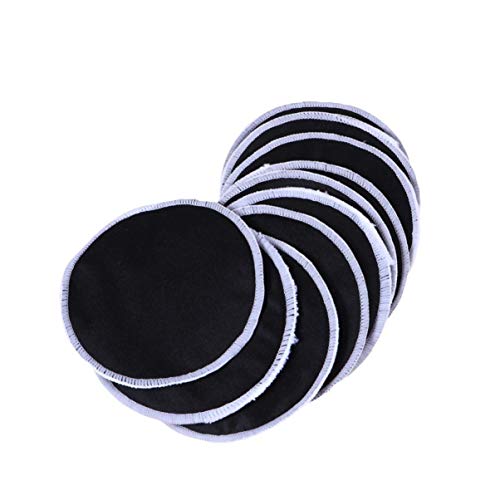 minkissy 10stücke Wiederverwendbare Make-up-entferner-pads Aus Bambusfaser Sanfte Hautreinigungspads Für Gesicht Und Augen Make-up-entferndes Gesichts-tuch Schwarz von minkissy