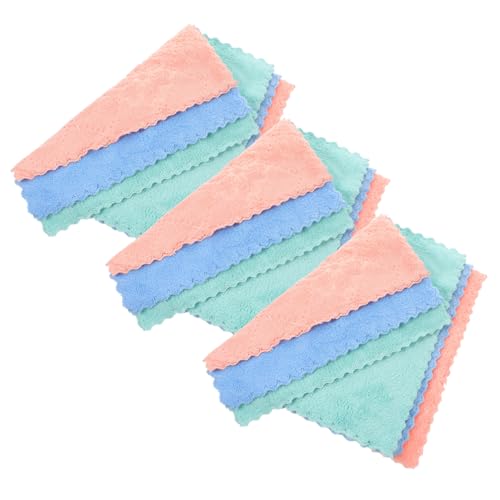 minkissy 10stücke Mikrofaser Gesichtswaschhandtuch Make-up Entferner Tuch Waschlappen Für Damen Gesicht Reinigung Gesichtsband Mit Feinen Nähten Und Leuchtenden Farben Für Reisen Und Zuhaus von minkissy