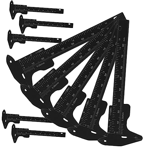 minkissy 10St Lineal für Augenbrauentattoos blacki blackh Langlebiger Messschieber swor geflügelter Eyeliner-Stempel Winkelmesser werkzeug Messschieber mit Doppelskala Gleitlineal Plastik von minkissy
