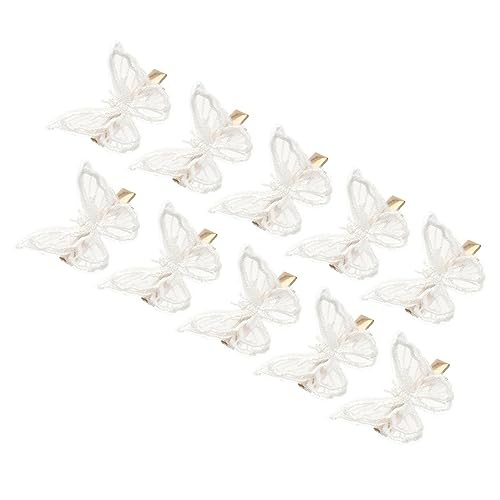 minkissy 10er-set Haarspangen Spitze Bestickte Schmetterlings-haarnadel Für Frauen Und Mädchen von minkissy