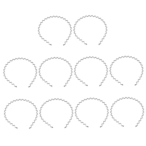 minkissy 10stücke Haarreifen Rutschfest Unisex Einfache Stirnbänder Aus Legierung Für Frauen Und Männer Kopfbedeckung von minkissy