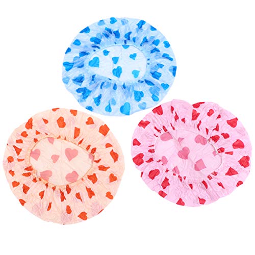 minkissy 10er-pack Badehut-duschhaube Für Damen Modisches Bedrucktes Design Badezimmerhut Haarabdeckung Für Die Küche – Rauchhut Bequem Für Den Täglichen Gebrauch Zufällige Farbe von minkissy