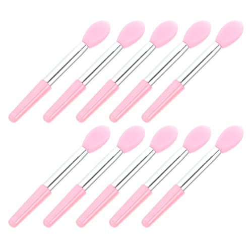 minkissy 10stücke Silikon Lippenpinsel Make-up Tool Lidschatten Pailletten Stift Komfortabler Griff Täglicher Gebrauch Nachfüllbar von minkissy