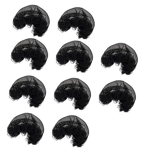 minkissy 10 Stück Ballett-haarknotennetz Elastische Tanz-haarnetze Für Mädchen Unsichtbare Haarnetze Tänzer Leichte Und Atmungsaktive Kopfbedeckung von minkissy