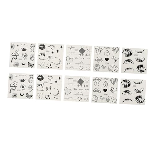 minkissy 10stücke Teiliges Wasserfeste Temporäre Tattoos Für Erwachsene Elegante Aufkleber Für Festivals Und Partys Sichere Und Langlebige Hautdekorationen von minkissy
