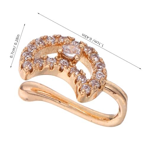 minkissy 11 Stück Teiliges U Förmiges Fake Septum Rings aus Robustem Kupfer mit Funkelnden Zirkonbesatz Leichter nicht Piercender Nasenring Clip Schmuck für Frauen und Männer Modisches von minkissy