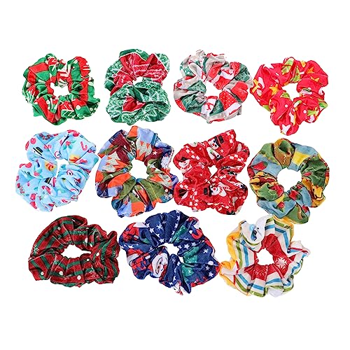 minkissy 11-teiliges Weihnachts-haarband-set Für Damen Elastische Stirnbänder Pferdeschwanzhalter Haargummis Für Partys Und Den Täglichen Stil von minkissy