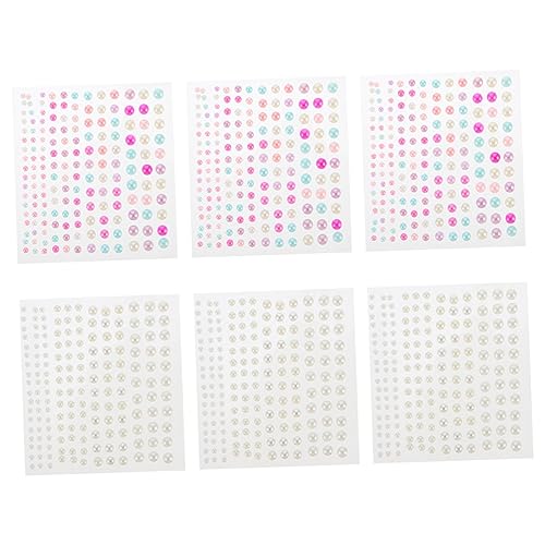 minkissy 12blätter Bogen Diy Imitation Perlen Aufkleber Junge Mädchen Bohrer Aufkleber Für Auto Handy Laptop Dekoration von minkissy