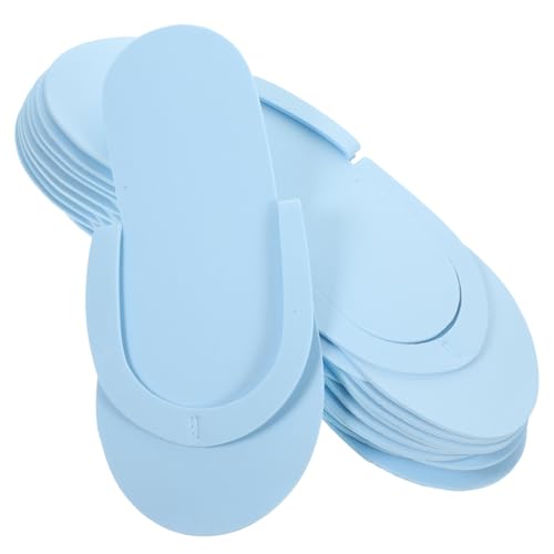 minkissy 12 Paare Einweg EVA Slipper Leicht Elastisch Reißfest Spa Hausschuhe für Pediküre Gäste Damen Herren Hygienisch Tragbar Kompakt für Salon Reise und Zuhause von minkissy