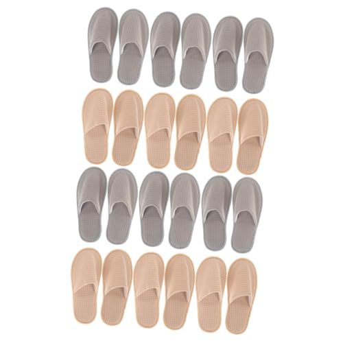 minkissy 12 Paare Home Hospitality Hausschuhe Spa-Hausschuhe Masse Hausschuhe für Hotelzimmer Damen Hausschuhe Hotelhausschuhe für Damen Badeschuhe Pediküre Freizeitschuhe Mann Polarfleece von minkissy