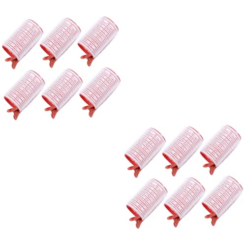 minkissy 12 Pcs Bangs Curler Hair Styling Tools Styling Hair Clips Plastic Hair Rollers Hair Curler Clip Hair Crimper for Women Hair Rollers for Bangs Self Grip Rollers Hairstyle Clips Red von minkissy