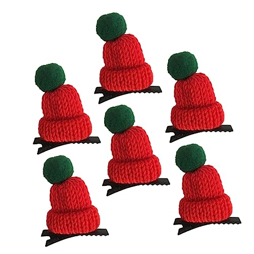 minkissy 12 Pcs Set Christmas Beanie Clip Bows Hair Clips for Bows for Hair New Years Hair Barrettes Xmas Stocking Stuffers Christmas Hair Clasps Xmas Hair Accessories Red Props von minkissy