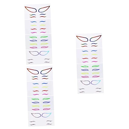 12 Sätze Farbige Eyeliner-aufkleber Wasserdichtes Klebeband Selbstklebende Eyeliner-sticker Make-up-aufkleber Wasserfeste Aufkleber Schminkband Einstellen Papier Bilden von minkissy