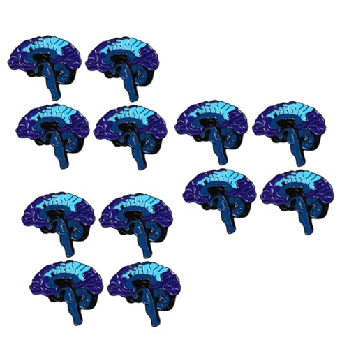 minkissy 12 Stck. Anstecknadeln Human Brain Broschen Legierung Niedliche Blau Lackierte Brustnadeln Kleidung Anstecker für Damen Detailreiche Corsage für Besondere Outfits von minkissy