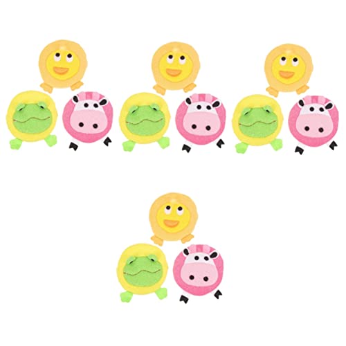 minkissy 12 Stk Cartoon-badehandschuhe Tierduschschwamm Für Babys Babyhandschuhe Neugeborener Duschschwamm Kinder Reinigungshandschuhe Schwämme Badetuch Feiner French-terry Kleinkind Sauber von minkissy