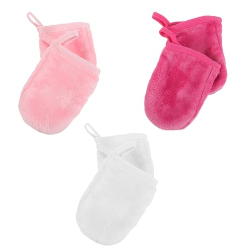 minkissy 12 Stk Handschuhe Waschen Fleece-handtuch-make-up Abschminkpads Mikrofaser-haartücher Für Frauen Peeling-gesichtswaschhandschuh Handtücher Reisen Waschlappen Erdfarben Feine Faser von minkissy