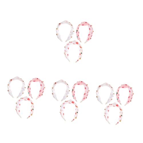 minkissy 12 Stk Stirnband Haarband Valentinstags-Stirnbänder für Frauen Valentins-Stirnbänder Valentinstag-Stirnbänder für Frauen Breitseite Kopfbedeckung schmücken Fräulein Polyester von minkissy