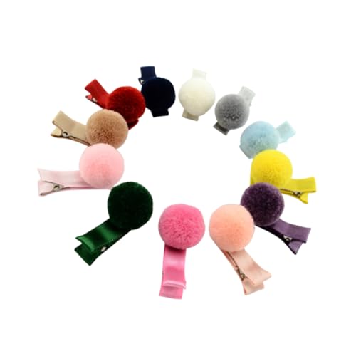 12st Festliche Kinder Bobby Haarnadel Baby-haarnadeln Pom Pom Ball Haarspange Weihnachtsbaby Haarnadel Fuzzy Ball Haarspangen Winter Baby Haarnadel Braut Haarkralle Weihnachten von minkissy