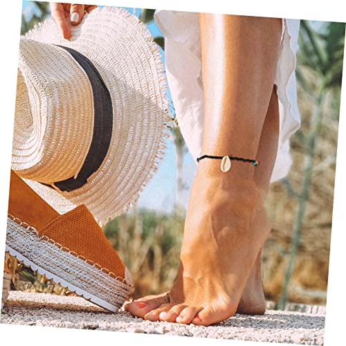 minkissy 12 Stück Muschel Fußkettchen Für Damen Bade Gold Fuß Sommer Fußkettchen Für Damen Strand Knöchel Ornament Perlen Schicke Fußkette Dekorative Fußkette Weiblicher von minkissy