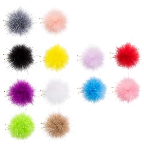 minkissy 12stücke Maniküre Dekor Nail Art Ornamente Diy Nagel Flauschige Kugel Wolle Nagel Dekor Accessoire Für Heimgebrauch Und Schönheitssalon von minkissy