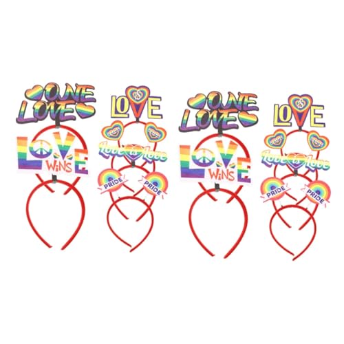 minkissy 12 Stück Pride Monat Stirnband Lgbt Haarschmuck Tiaras für Mädchen Regenbogen Thema Cosplay Outfits Herren Stirnbänder Diadema Para Hombre Pride Dekoration Männer Haarband Festival Haarreifen von minkissy