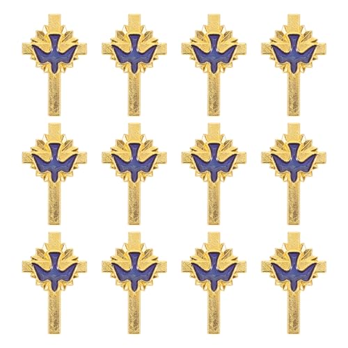 minkissy 12stücke Taubenkreuz Broschen Aus Emaille-legierung Für Damen Als Anstecknadel Für Kleidung Taschen Hüte Formelle Und Religiöse Anlässe Inspirierendes Friedensdesign von minkissy