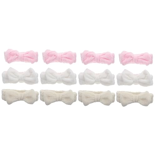 12 Stk Stirnband Bowknot-haarbänder Make-up-wickelkopfband Kopftuch Für Frauen Stirnbänder Für Sportliche Damen Haarbänder Für Damenhaar Fräulein Kosmetiktasche Korallenvlies Yoga von minkissy