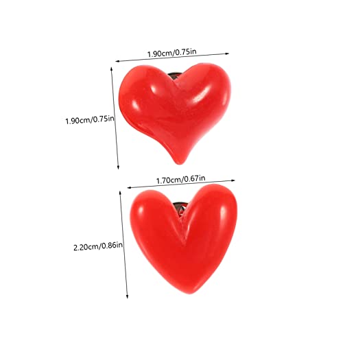 minkissy 12 Stück Teiliges Herz Broschen Rot Kleine Anstecknadeln für Kleidung Valentinstag Schmuck Zubehör für Frauen und Freunde von minkissy