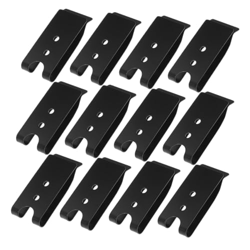 minkissy 12 Stück Teiliges Metall Gürtelclips mit Schlitz Design Robuster Federclip aus Eisen für DIY Lederhandwerk Outdoor Aktivitäten und Büro Sicherer Handyhalter Schwarz von minkissy