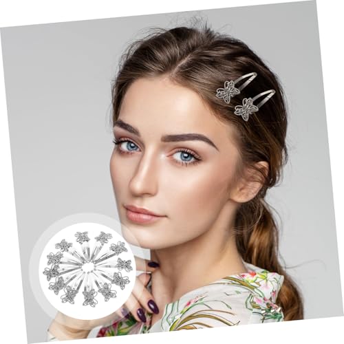 minkissy 12 Stück Teiliges Metall Haarschmuck Schmetterling Haarspangen mit Strassverzierung Elegante Snap Clips für Frauen und Mädchen Fester Sitz Modische Barrettes für Jeden Haartyp von minkissy